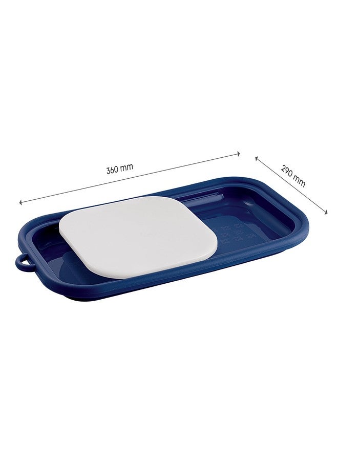 All Time - 406829-1 Plastics Easy Chop Chopping Board, Blue - Image 4